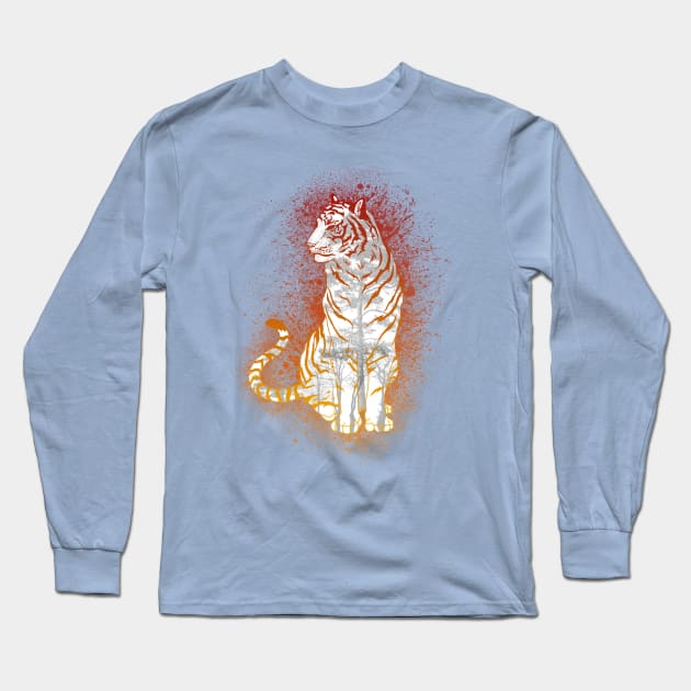 Wild tiger Long Sleeve T-Shirt by puglove